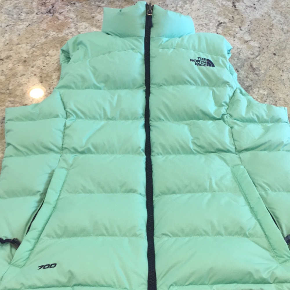 Blue north face vest never been worn
